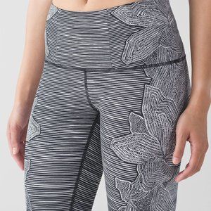Lululemon Wunder Under Pant (Hi-Rise) (HEMMED to 25" inseam), Dottie Tribe Sz 10